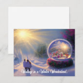 Belle carte de vacances plate à thème boule de nei (Devant / Derrière)