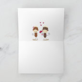 Belle carte de Valentine de couples de singe de (Intérieur)