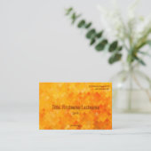 Belle carte de visite abstraite orange (Debout devant)