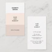 Belle carte de visite aux couleurs pastel. (Devant / Derrière)