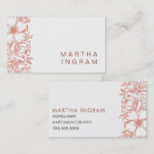 Belle carte de visite de fleurs de pin (Devant / Derrière)