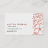 Belle carte de visite de fleurs de pin (Dos)