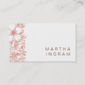 Belle carte de visite de fleurs de pin (Devant)