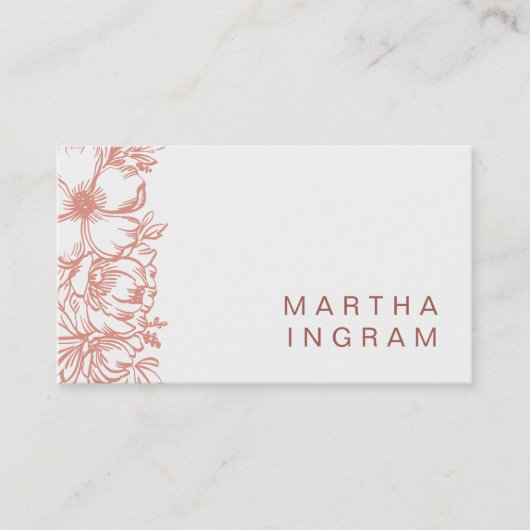 Belle carte de visite de fleurs de pin (Devant)