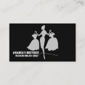 Belle carte de visite de mode moderne noir (Devant)