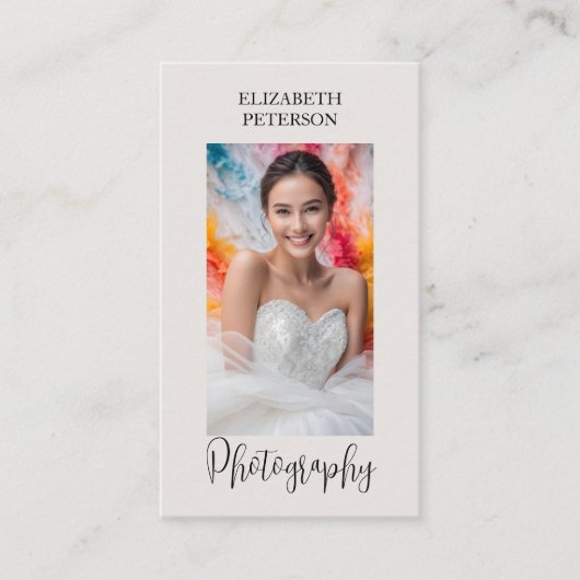 Belle carte de visite pour photographe (Devant)