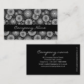 Belle Carte de visite rétro noir et blanc (Devant / Derrière)