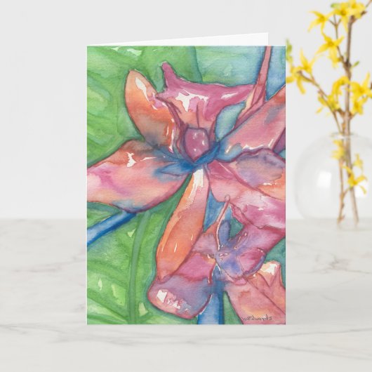 Belle carte de voeux (Fleur jaune)