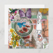 Belle carte de voeux à plat brillant (Devant / Derrière)