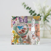 Belle carte de voeux à plat brillant (Debout devant)