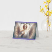 Belle carte de voeux Anniversaire Angel (Fleur jaune)