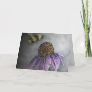 Belle carte de voeux d'abeille Artiste Alison Galv
