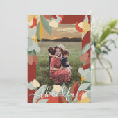 Belle Carte de voeux d'action de grâces automne (Debout devant)