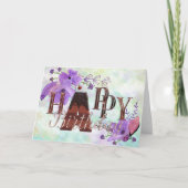 Belle Carte de voeux d'anniversaire (Devant)