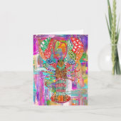 Belle carte de voeux de homard colorée (Devant)