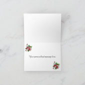 Belle carte de voeux de Noël Red Poinsettia (Intérieur)