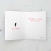 Belle carte de voeux de Saint-Valentin de danseur (Intérieur)