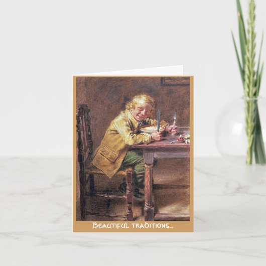 Belle carte de voeux de tarte de Noël de (Devant)