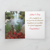 Belle carte de voeux Fiançailles pliée (Intérieur)