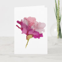 Belle carte de vœux florale rose abstraite