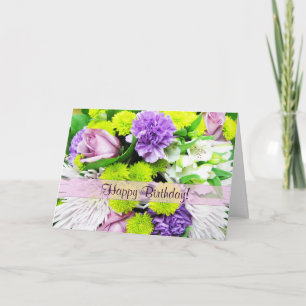 Belle carte de voeux Florals