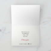 Belle carte de voeux Heureuse Sainte-Valentin Coeu (Intérieur)