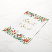 Belle carte de voeux Merci Fleurs Florales (Rotation)