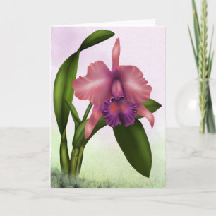 Belle carte de voeux orchidée