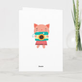 Belle carte de voeux Papillon blanc (Dos)