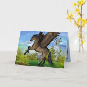 Belle carte de voeux Pegasus (Fleur jaune)