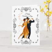 Belle carte de vœux pliée de danseurs de la Saint- (Fleur jaune)