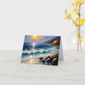 Belle Carte de voeux pliée Shore (Fleur jaune)