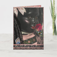 Belle carte de vœux pour enfant africaine en forme