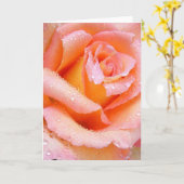 Belle carte de voeux Rose (Fleur jaune)