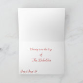 Belle Carte de voeux Rose. (Intérieur)