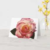 Belle Carte de voeux Rose. (Fleur jaune)