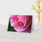 Belle carte de voeux rose (Fleur jaune)