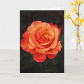 Belle carte de voeux rose simple orange (Fleur jaune)
