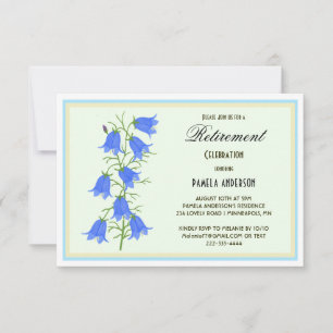 Belle carte d'invitation à la retraite Bluebells