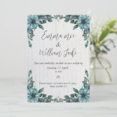 Belle carte d'invitation de mariage (Debout devant)