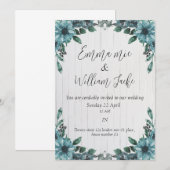 Belle carte d'invitation de mariage (Devant / Derrière)