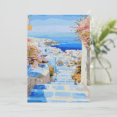 Belle carte d'invitation Grèce (Debout devant)