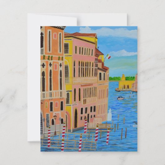 Belle carte d'invitation Venise   (Devant)