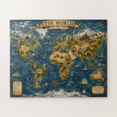 Belle carte du monde puzzle (Horizontal)