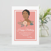 Belle carte femme noire (Debout devant)