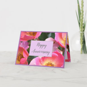 Belle carte Floral Joyeux Anniversaire