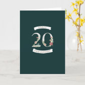 Belle carte florale 20e anniversaire (Fleur jaune)
