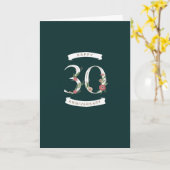 Belle carte florale 30e anniversaire (Fleur jaune)