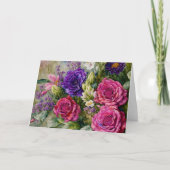 Belle carte florale Bouquet Fleurs (Devant)