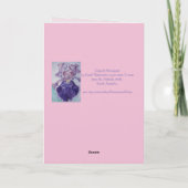 Belle carte florale de pensées bleues fleurs (Dos)